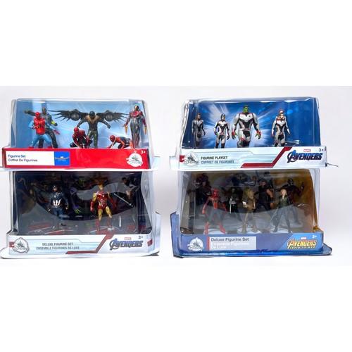 357 - Three various official Disney figurine sets from the Marvel: Avengers film series, comprising, Aveng... 