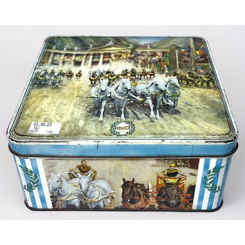 304 - Five assorted 20th century biscuit tins comprising, two Huntley & Palmers examples ‘Carnival Assorte... 