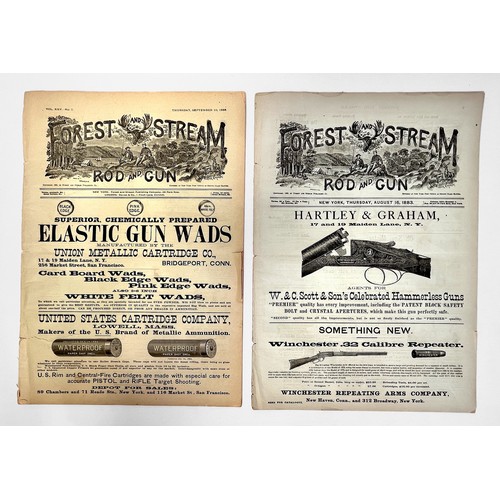 430 - Nine 19th century issues of Forest And Stream, Rod & Gun magazine- New York: Forest and Stream Publi... 