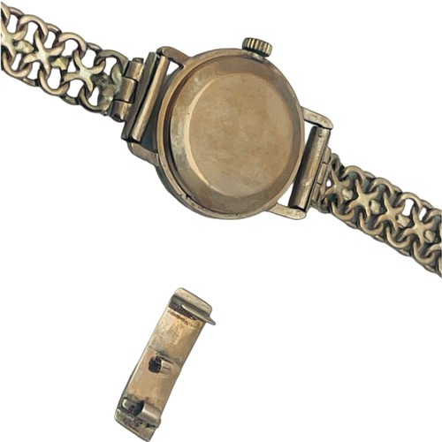 214 - A ladies 9ct gold Rotary wristwatch with 9ct gold bracelet, 16.4 grams gross.