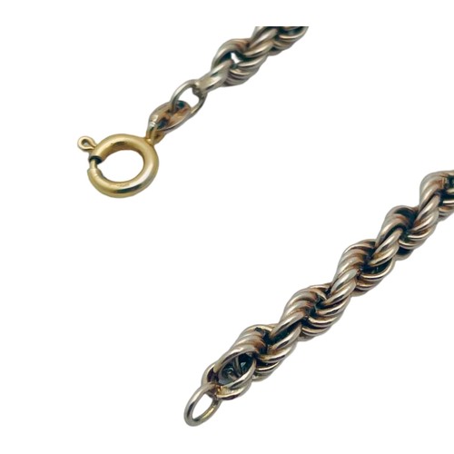 220 - A 9ct yellow gold rope-twist necklace, weight 9.7 grams.