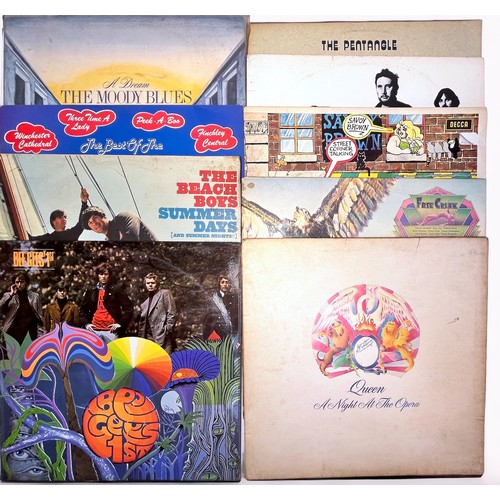 374 - Twenty-nine assorted 12” vinyl LP records comprising popular rock bands and artists, to include, Que... 