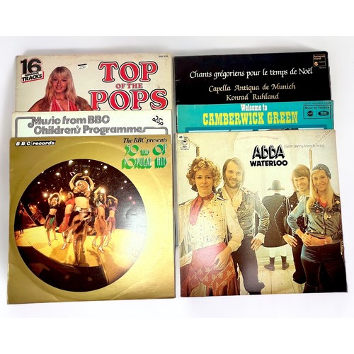 377 - A collection of approximately forty assorted 12” vinyl LP records and compilations comprising, Top O... 