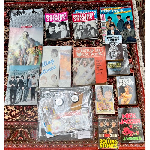 384 - A collection of assorted The Rolling Stones ephemera comprising, a near complete set of The Rolling ... 