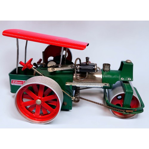 479 - A collection of steam engines and wagons, to include, a boxed Wilesco Dampfwalze / Steam Roller, D 3... 