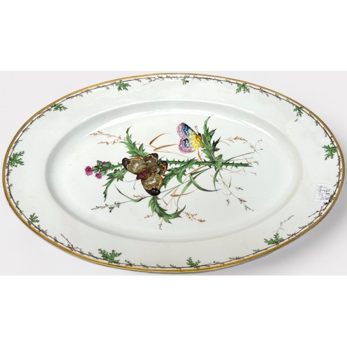 10 - Eleven 19th century Copenhagen 'Botanic' dinner wares, c.1870 - 1890, comprising six plates, two ova... 