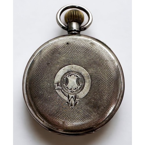 111 - A continental .935 grade silver open-face pocket watch, ‘The Cheltonian Lever’ by John W. Cheshire, ... 