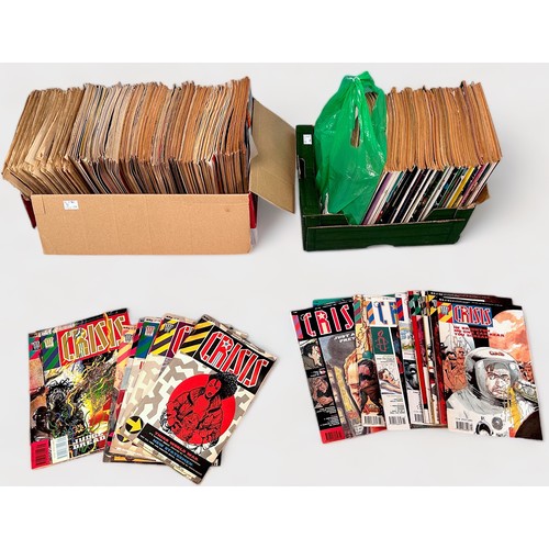 335 - A large collection of vintage British comics, comprising, 2000AD, Crisis, and Judge Dredd: The Megaz... 