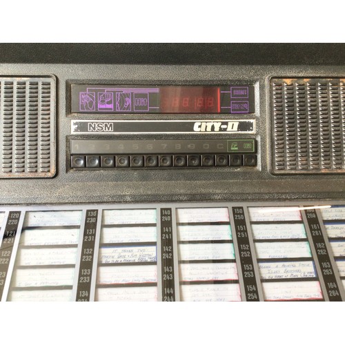 348 - NSM CITY 2 JUKEBOX. A NSM City II Jukebox, in production between 984 and 1987. An original early 80'... 