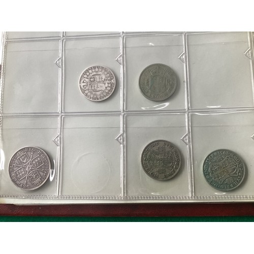 229 - An album containing a collection of approximately 95 coins, including an 1844 half-farthing, 1913 on... 