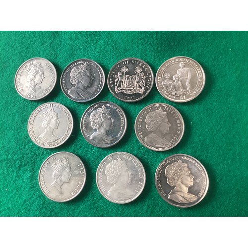 240 - Various coins including a sterling silver proof coin, weighing 28.28 grammes, to commemorate Charles... 