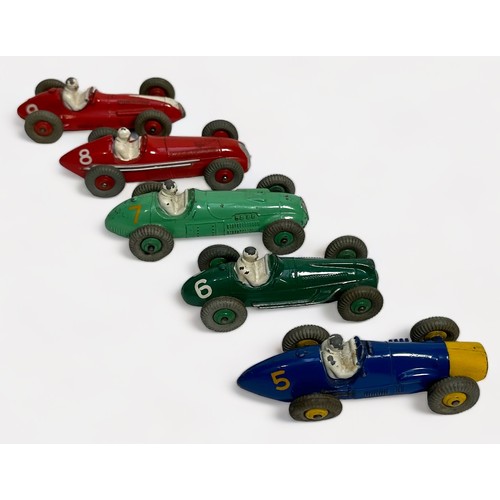 453 - A boxed Dinky Toys Gift Set No.4 - Racing Cars, comprising five die-cast scale model vehicles, inclu... 