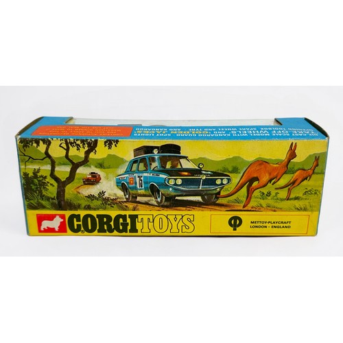 499 - A Corgi Toys no. 302 Hillman Hunter with Kangaroo ‘London To Sydney Marathon Winner’, blue body, bla... 