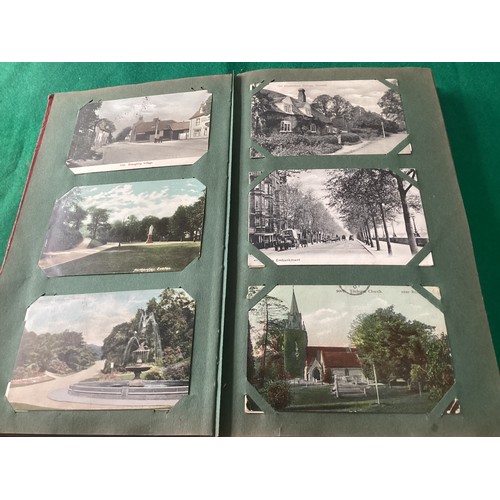 252 - A full album containing approximately 200 standard-size topographical English postcards, mainly in g... 