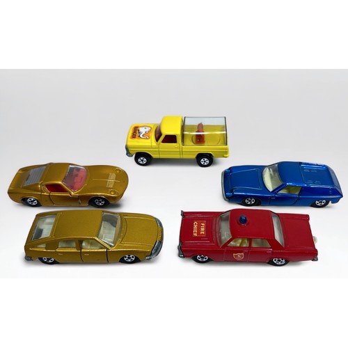 510 - Four various boxed Matchbox Superfast die-cast scale model vehicles, comprising, Lotus Europa, no. 5... 