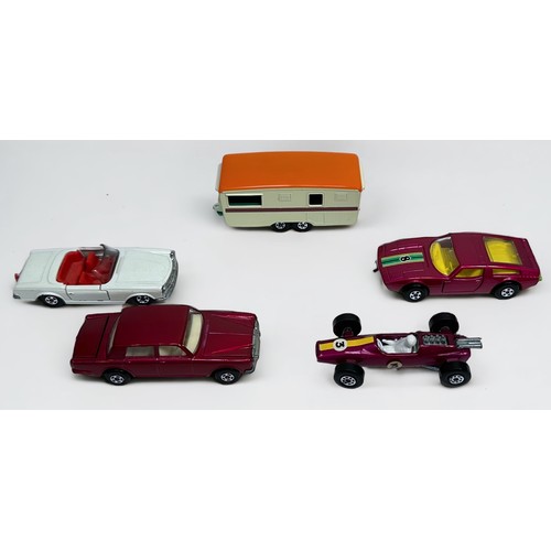 511 - Five various boxed Matchbox Superfast ‘New’ die-cast scale model vehicles, comprising, Lotus Racing ... 