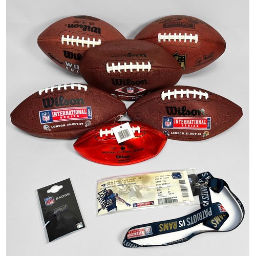 378 - A collection of assorted American Football and Baseball ephemera, NFL and MLB, to include seven vari... 