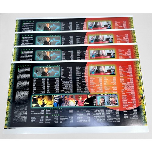 394 - A quantity of professionally printed and uncut promotional material for various films, predominantly... 