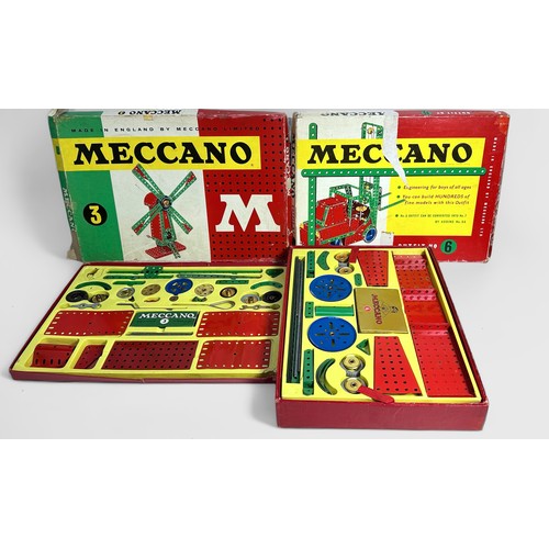 558 - Five various boxed Meccano outfit kits, comprising, 2 x set no. 7, no. 3, no. 0, Mechanisms Outfit, ... 