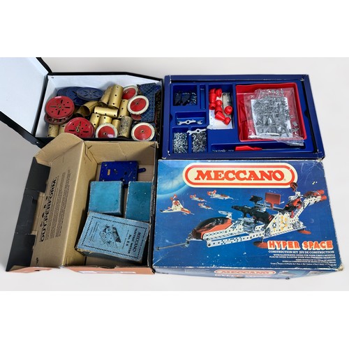 566 - Three boxed Meccano electric and clockwork motors, to include, ‘M204’ Electric Motor, no. E6, ‘M203’... 