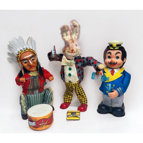 573 - Three vintage boxed Japanese tin-plate battery operated moving toys, comprising an Alps Shoji Ltd ‘I... 