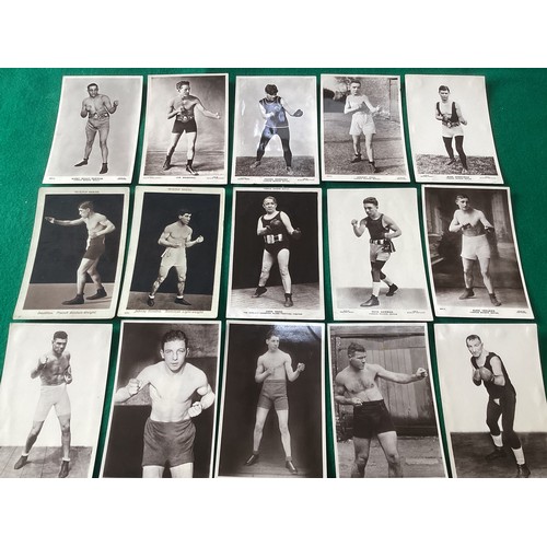 248 - A collection of approximately 80 real photographic boxing postcards published by Beagles, plus appro... 