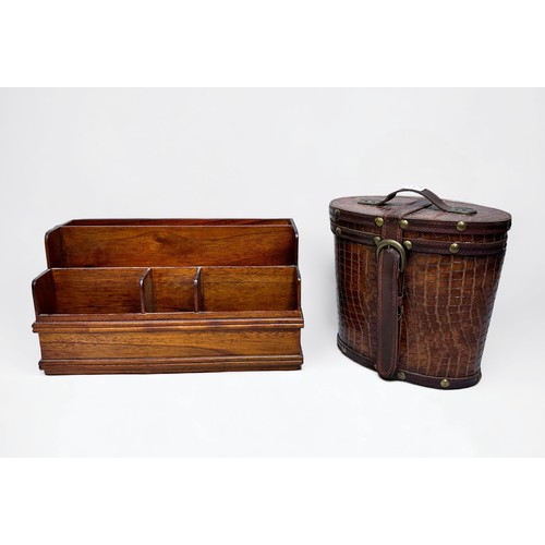 434 - A small collection of assorted burr walnut items including an oval tray, a pen stand with storage co... 