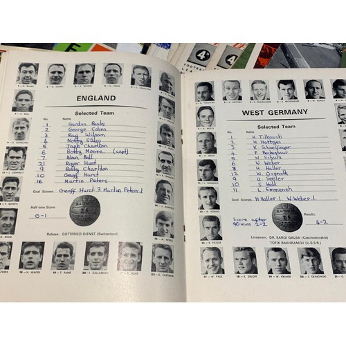 381 - A 1966 World Cup Final programme England v West Germany, (teams and scores neatly inscribed in blue ... 