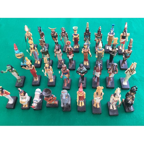 438 - Thirty-five ancient Egypt divinities figurines made in resin all of which appear to be in good condi... 