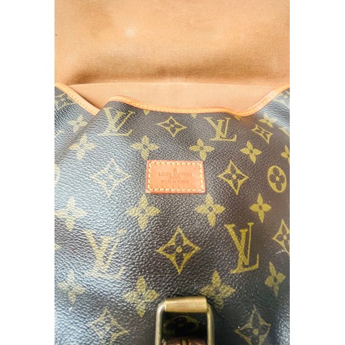 264 - A Louis Vuitton monogram Samur 30 bag, in brown canvas, 28 x 24 x 10cm, shoulder drop 49cm, with gol... 