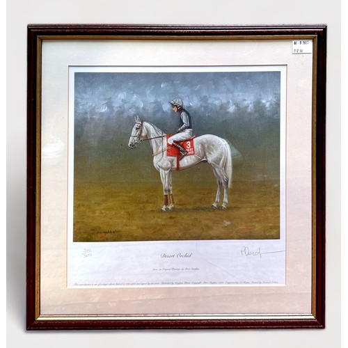 321 - Four various horse racing prints including a limited edition print after Claire Eva Burton, edition ... 