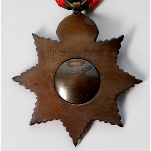 411 - A George V Imperial Service Medal, named to George Pook, (Officer, Portsmouth Dockyard), together wi... 