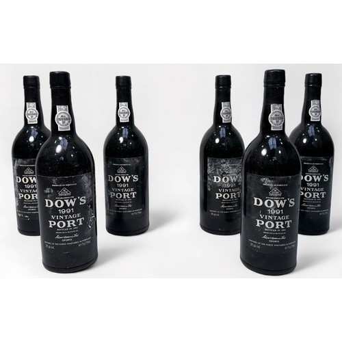 261 - Six sealed bottles of Dow’s 1991 Vintage Port, bottled in 1993, 75cl, 20% alc./vol.