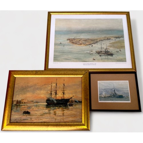 356 - C.L. Roberts. Three Portsmouth Harbour studies, signed, watercolour on paper, together with nine var... 