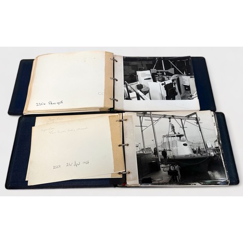 458 - An extensive collection of monochrome photographs with handwriting to verso, depicting various ships... 