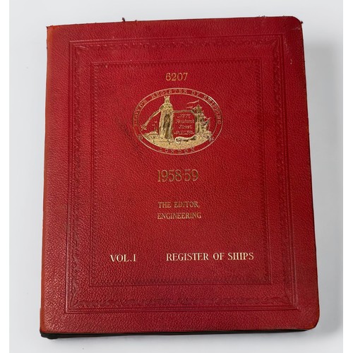 465 - Lloyd's Register of Ships, five various: 1958-58 Vol 1, 1973-74 M-Z, 1973-74 A-L, 1922-23 Vol 2, 192... 