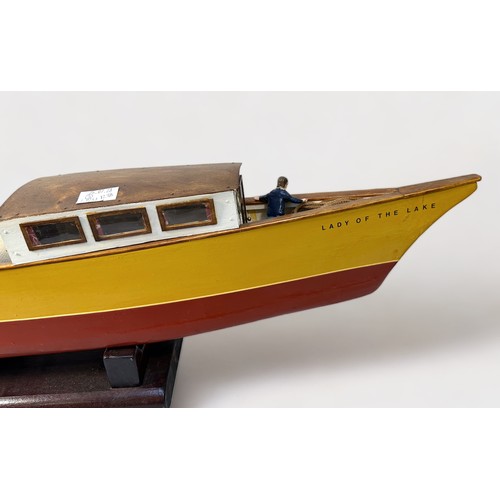 479 - Three various model ships, comprising a made-up 1/50 scale hardwood and balsa model of a Fishing Boa... 