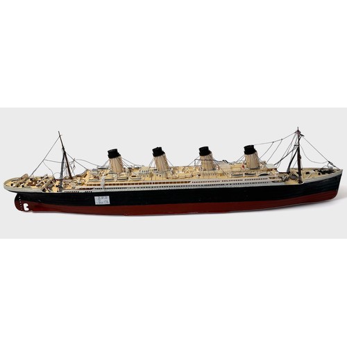 479 - Three various model ships, comprising a made-up 1/50 scale hardwood and balsa model of a Fishing Boa... 