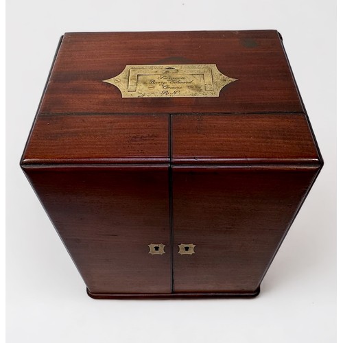 414 - Napoleon Bonaparte Interest: An early 19th Century Travelling Apothercary Cabinet, with a pair of do... 