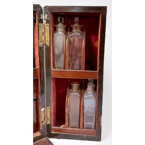 414 - Napoleon Bonaparte Interest: An early 19th Century Travelling Apothercary Cabinet, with a pair of do... 