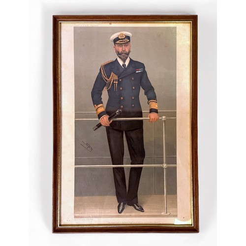 372 - Three Vanity Fair colour prints after Spy, comprising 'Edward VII,' June 19th, 1902, `Gunnery` (Capt... 