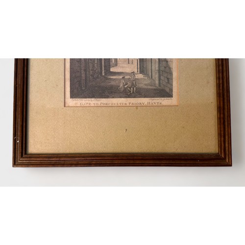 373 - Twenty-two various framed prints, mostly marine subjects and local topography, including some 18th c... 