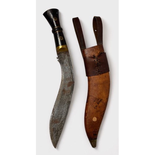 485 - WW1 Gurkha Kukri Knife Dated 1917. Made in Cossipore for the Indian War Department, with Military is... 