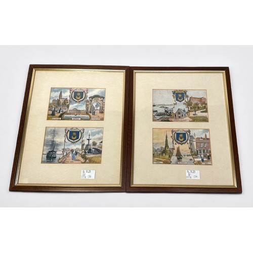 145 - A collection of reproduction postcards relating to Portsmouth and Royal Marines, including, an album... 