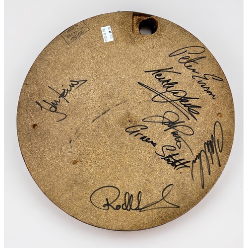 199 - A signed Unicorn ‘Blade’ bristle dartboard, no. 79312, bearing seven signatures to verso, including,... 