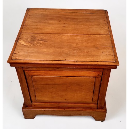 285 - A nest of three tables, the larger with two small drop-leaf tables underneath, largest measures 55cm... 