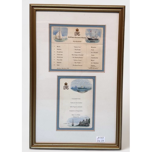 490 - Colin M. Baxter (b. 1963), a framed montage relating to HM Yacht Victoria & Albert, comprising gilt-... 