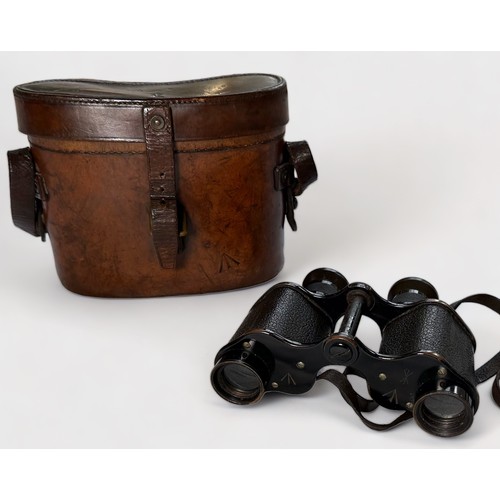 508 - A pair of WW1 German military binoculars, 'Fernglas 08, Emil Busch, A-G Rathenow', number 56869, wit... 