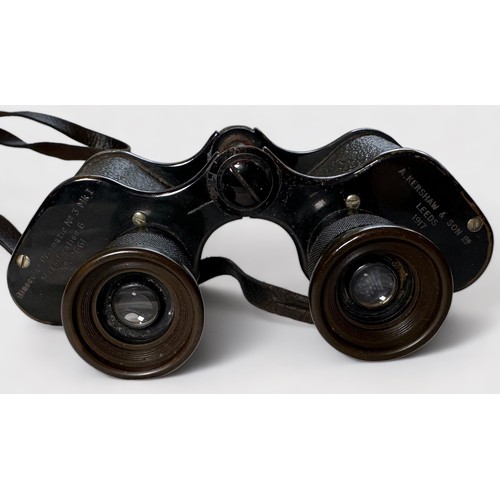 508 - A pair of WW1 German military binoculars, 'Fernglas 08, Emil Busch, A-G Rathenow', number 56869, wit... 