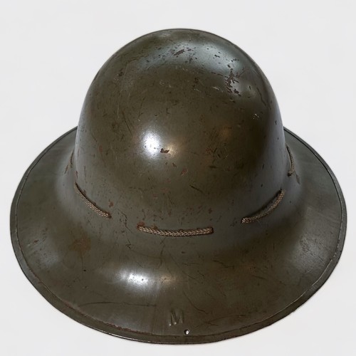 503 - Three WW2 Zuckerman Civilian Protection Helmets produced by the Pressed Steel Company (PSC Triangle ... 